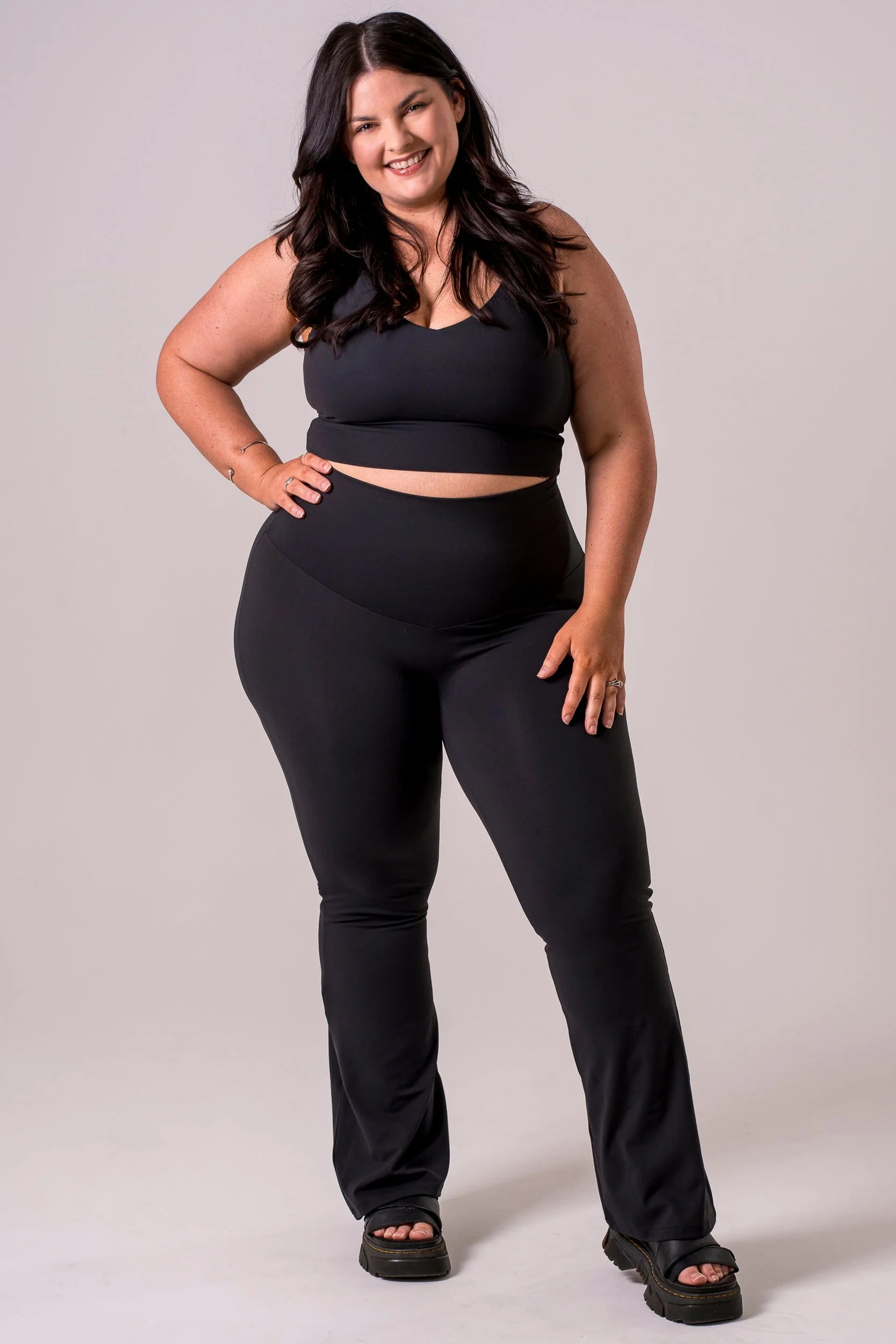 Black Luxe Pocket Bootleg Pants - Image 7