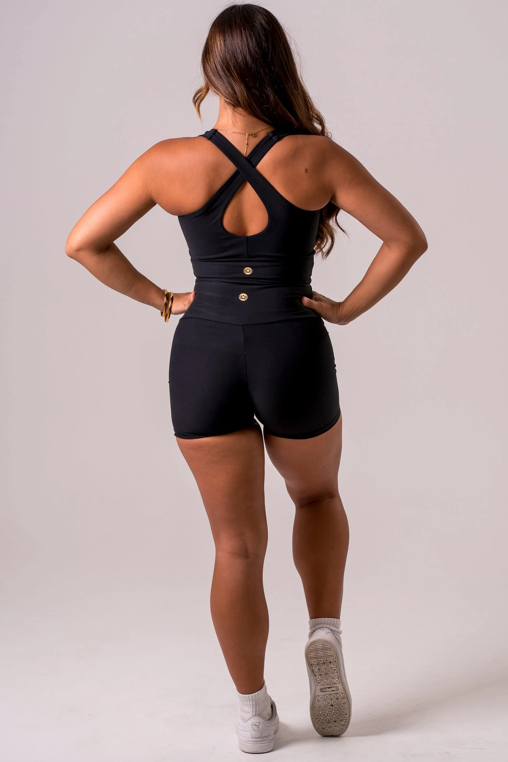 Black Dynamic High Waisted Shorties - Image 5