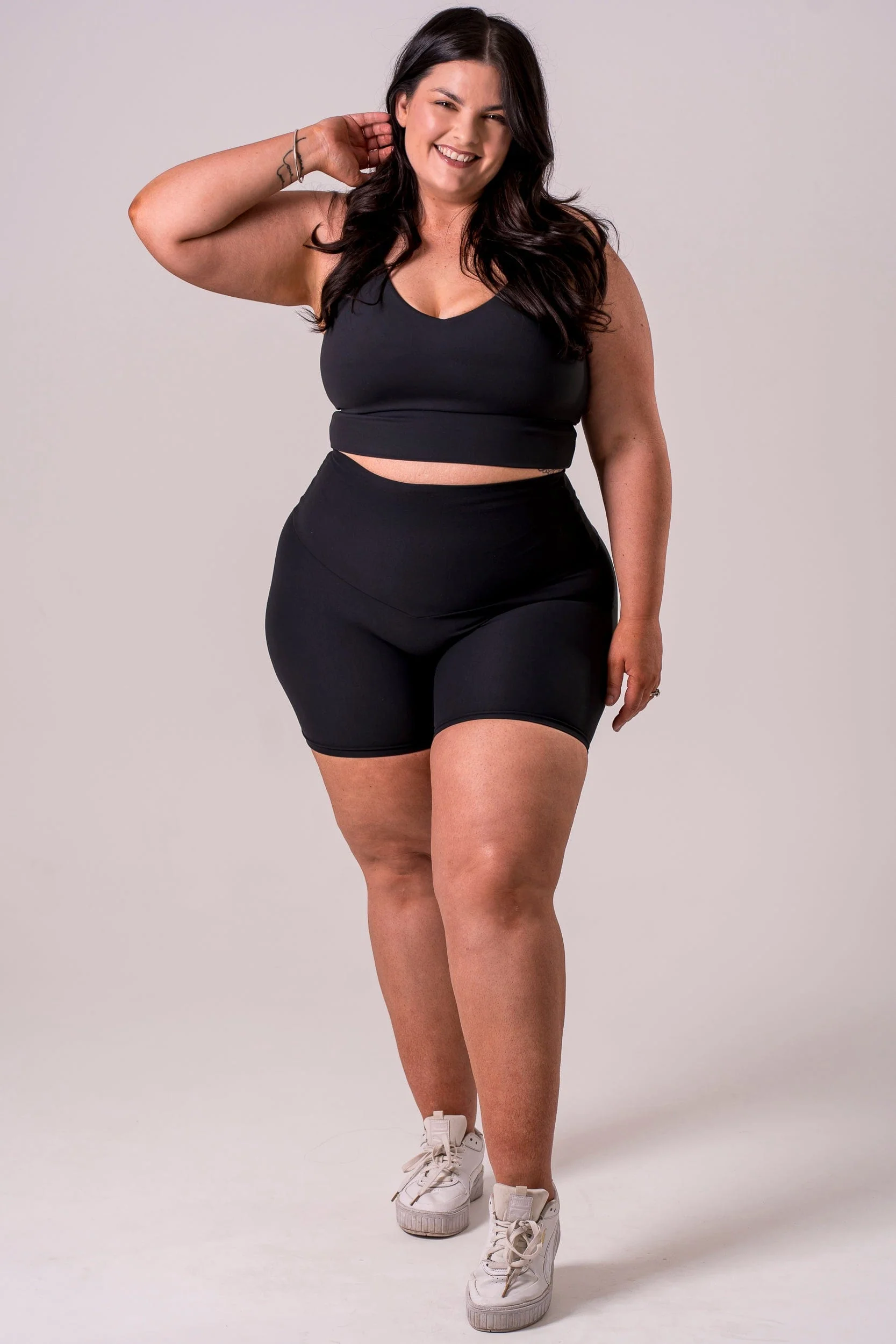 Black Dynamic High Waisted Shorties - Image 6