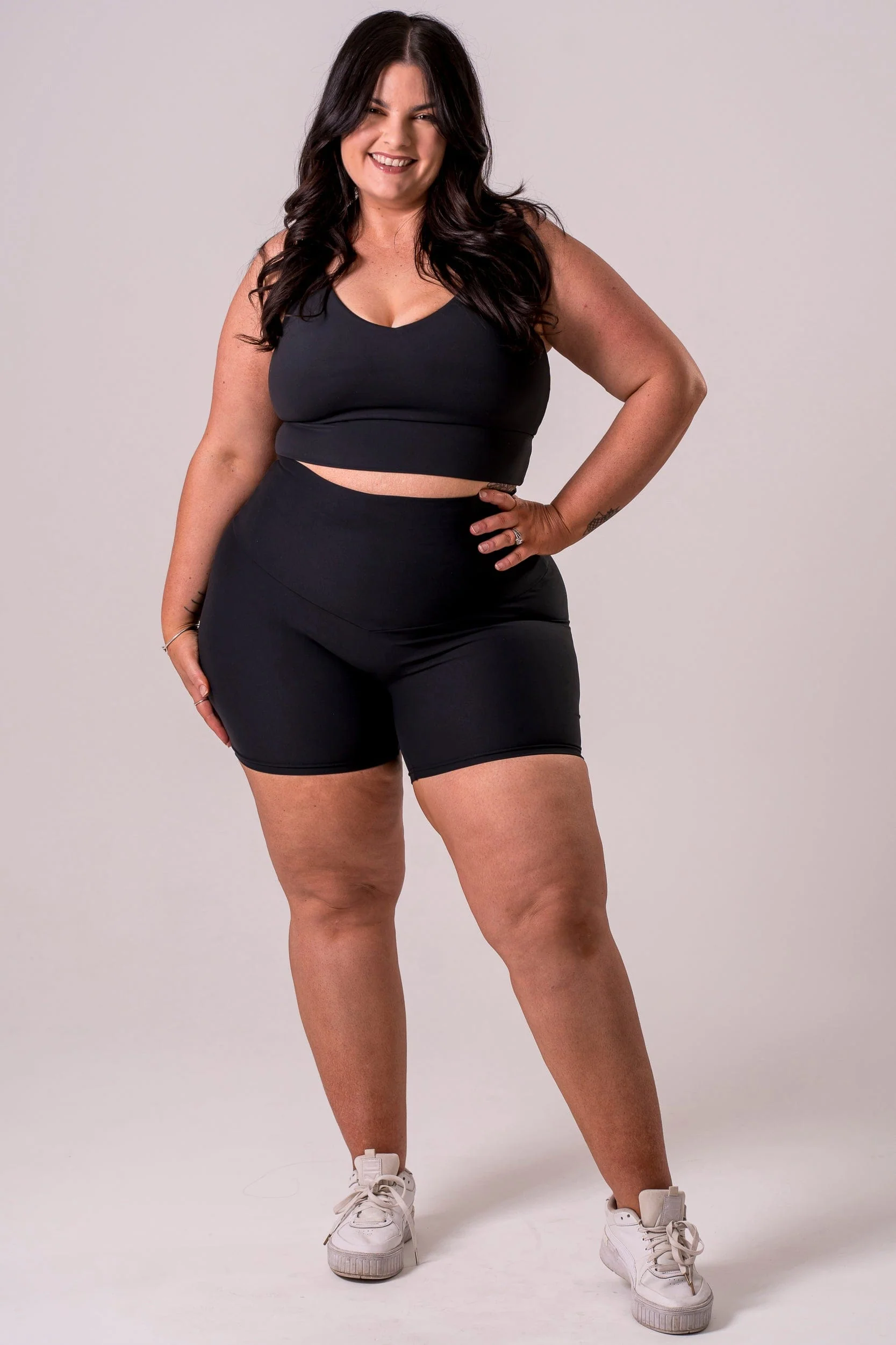Black Dynamic High Waisted Shorties - Image 8