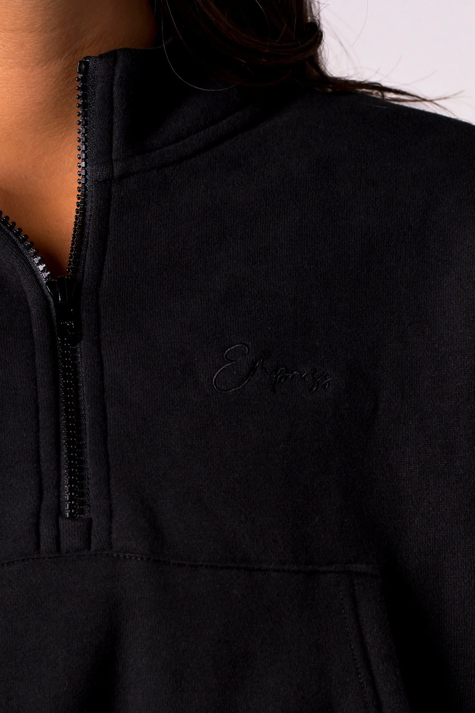 Cropped Black Hoodie - Image 9