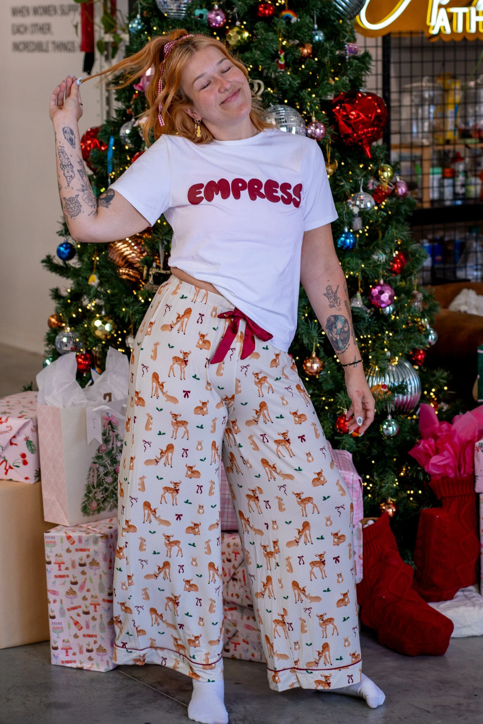 Deer Santa Bamboo Pyjama Pants - Image 8