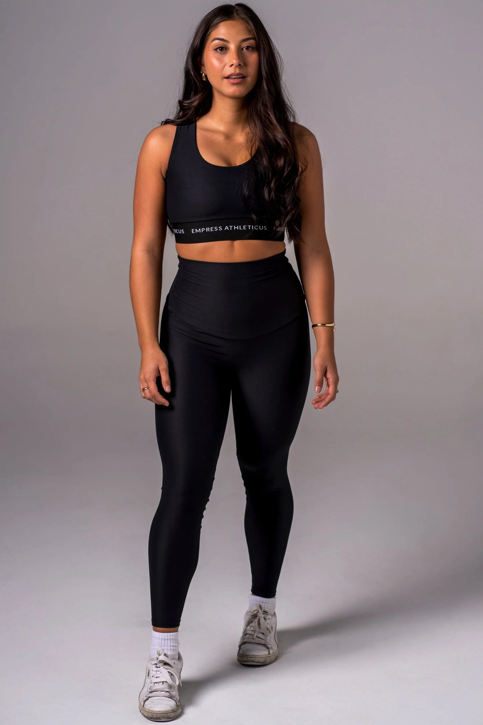 Black Dynamic Extra High Waisted Ankle Biter Leggings - Image 3