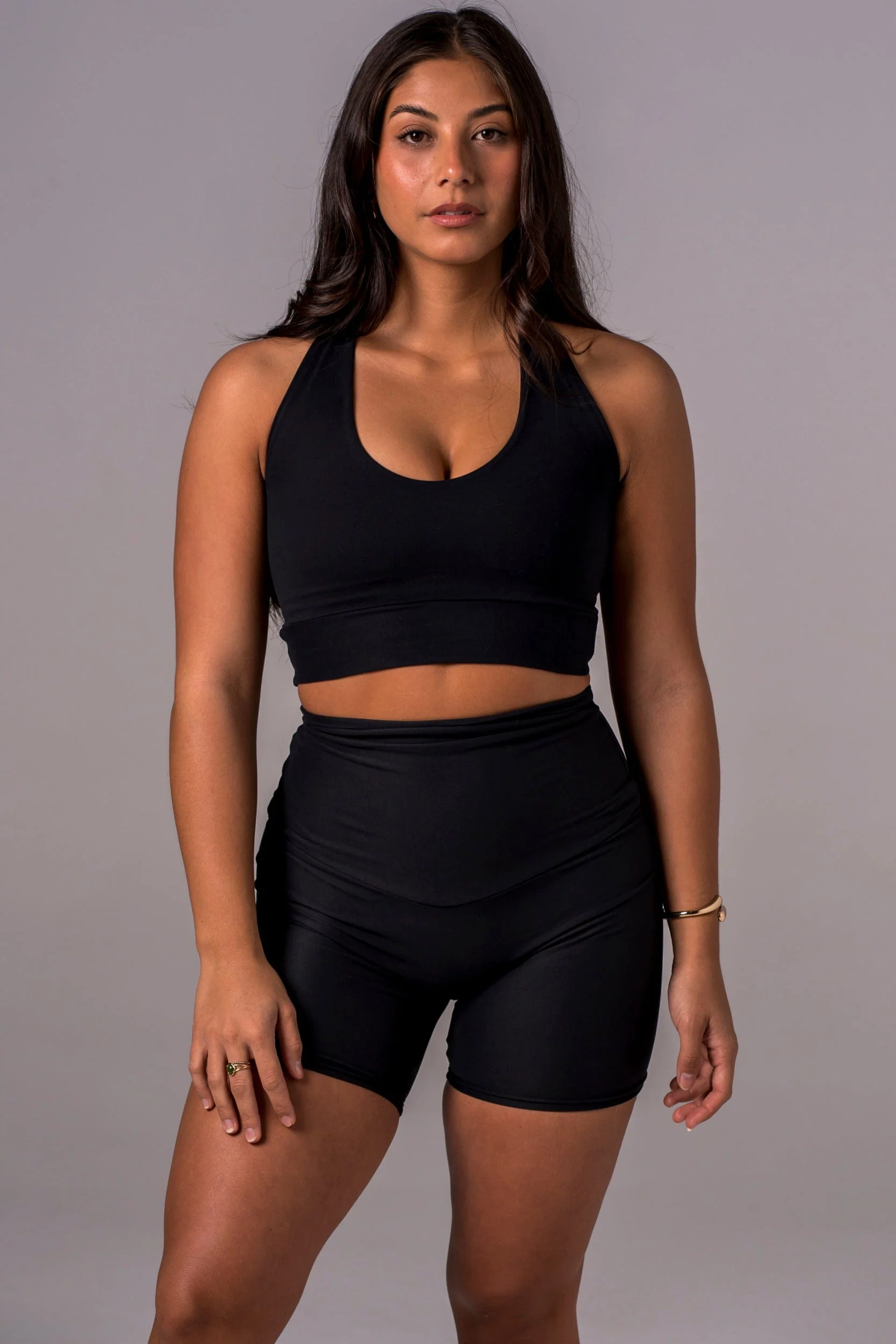Black Dynamic High Waisted Booty Shorts - Image 5