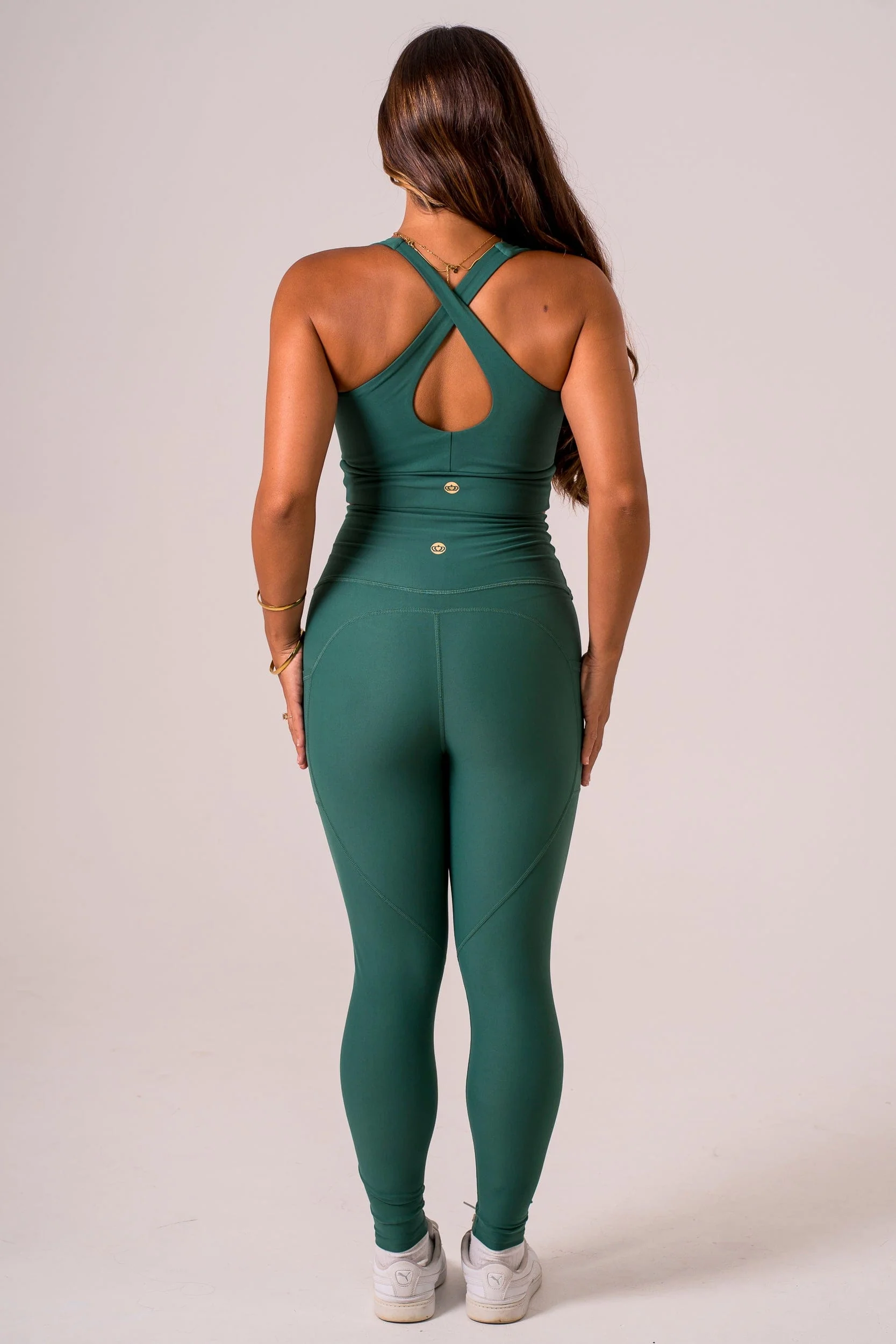 Forest Dynamic High Waisted Pocket Shaper Ankle Biter Leggings - Image 2