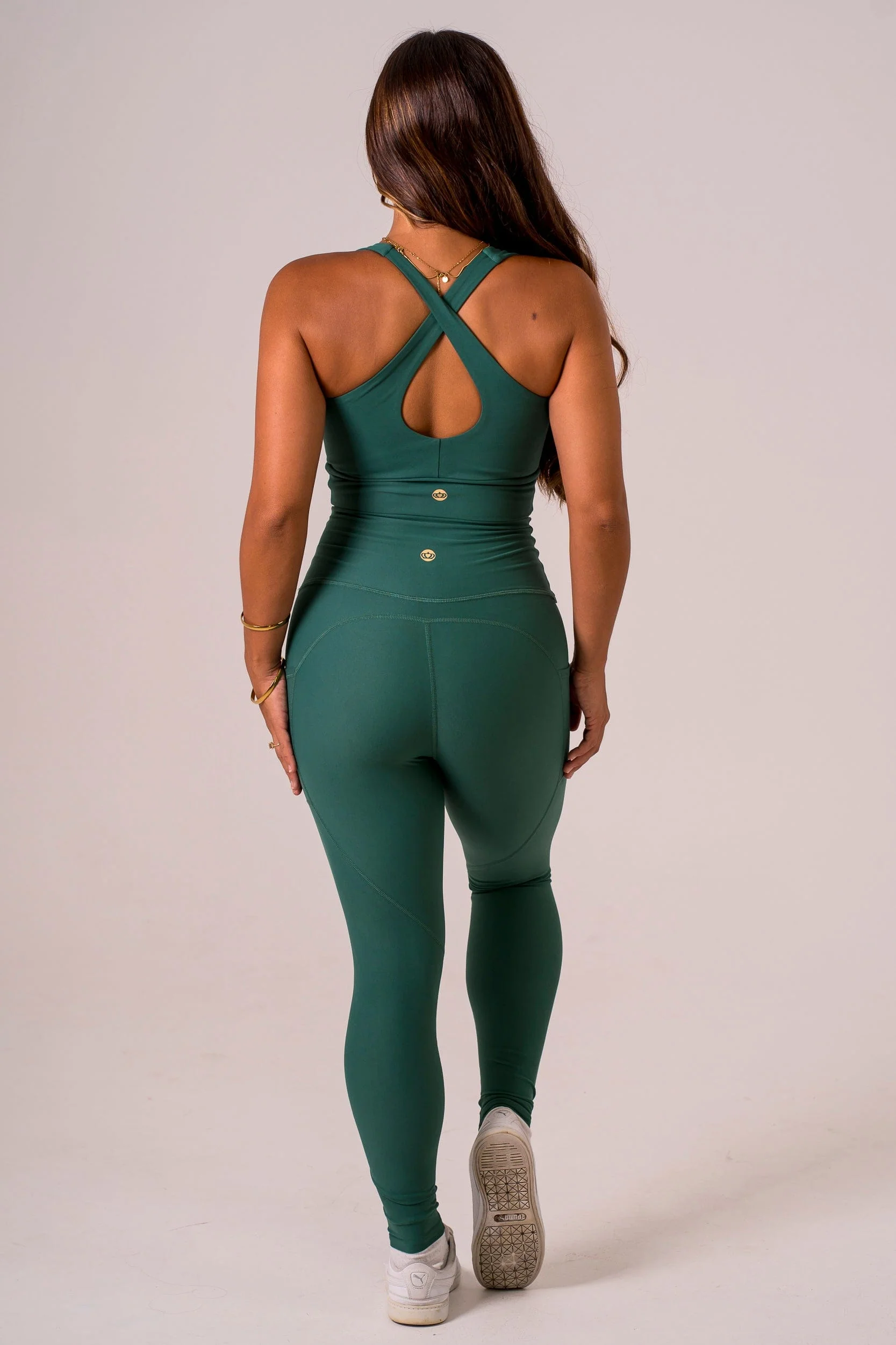 Forest Dynamic High Waisted Pocket Shaper Ankle Biter Leggings - Image 5