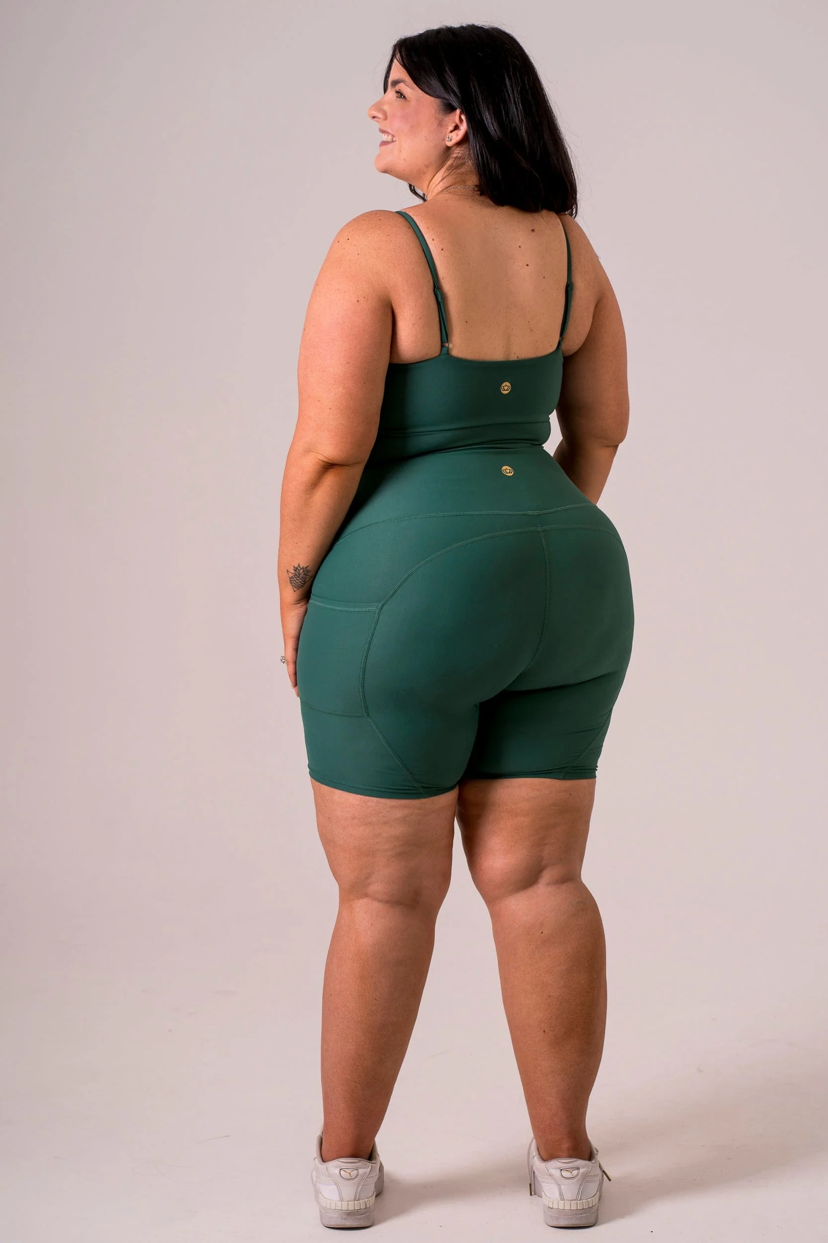 Forest Dynamic High Waisted Pocket Shaper Booty Shorts - Image 5