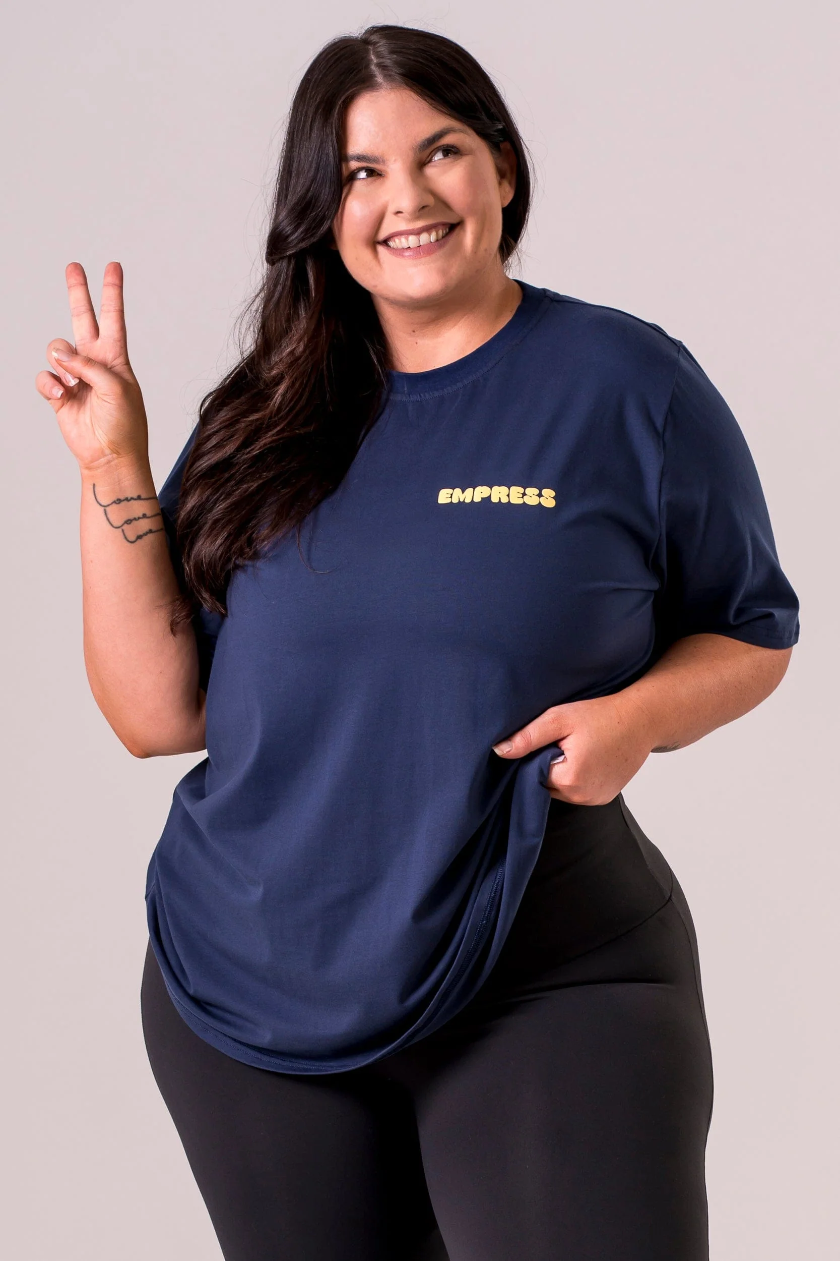 Kindness Navy Oversized T-Shirt - Image 4