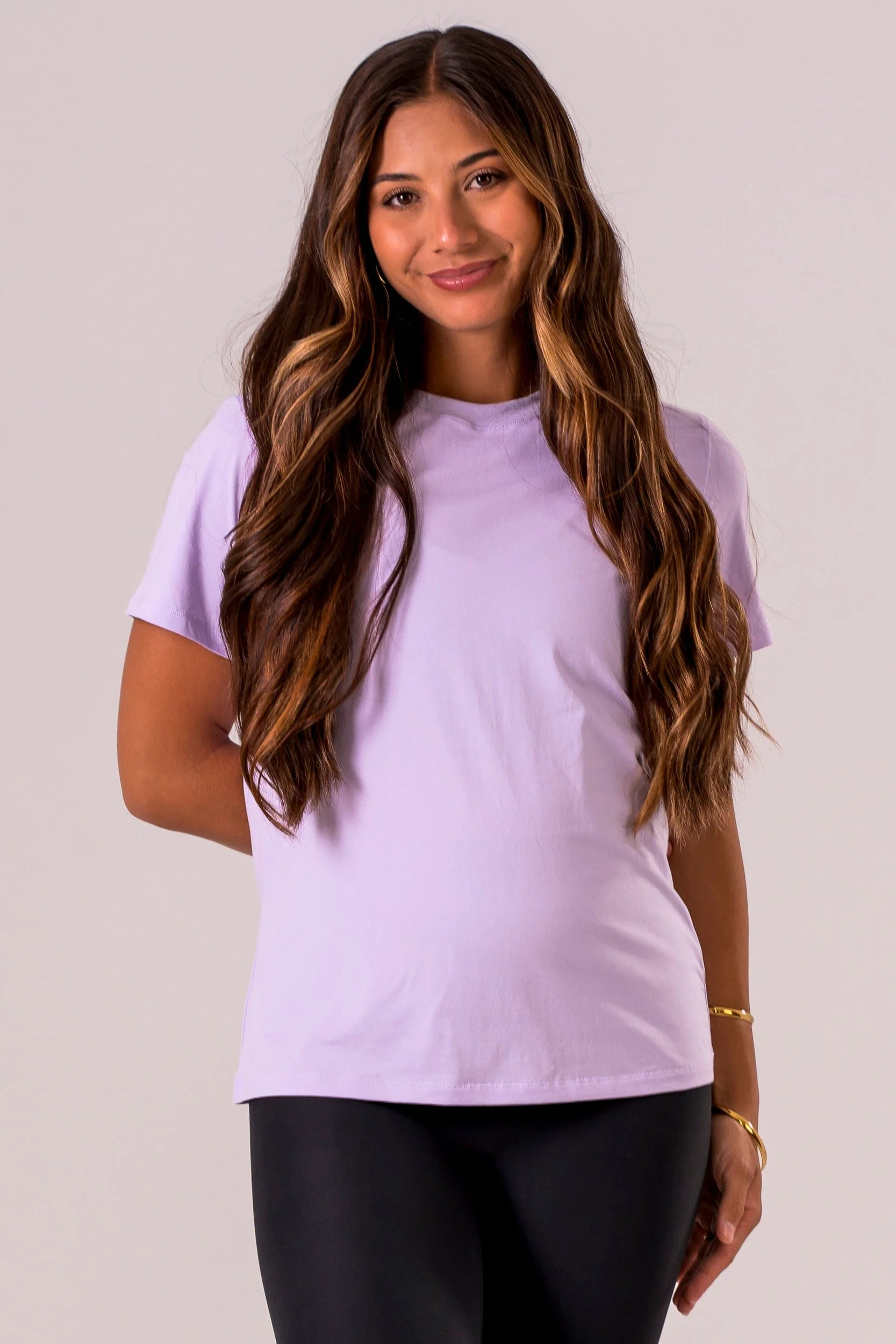 Lilac Basic Tee - Image 4