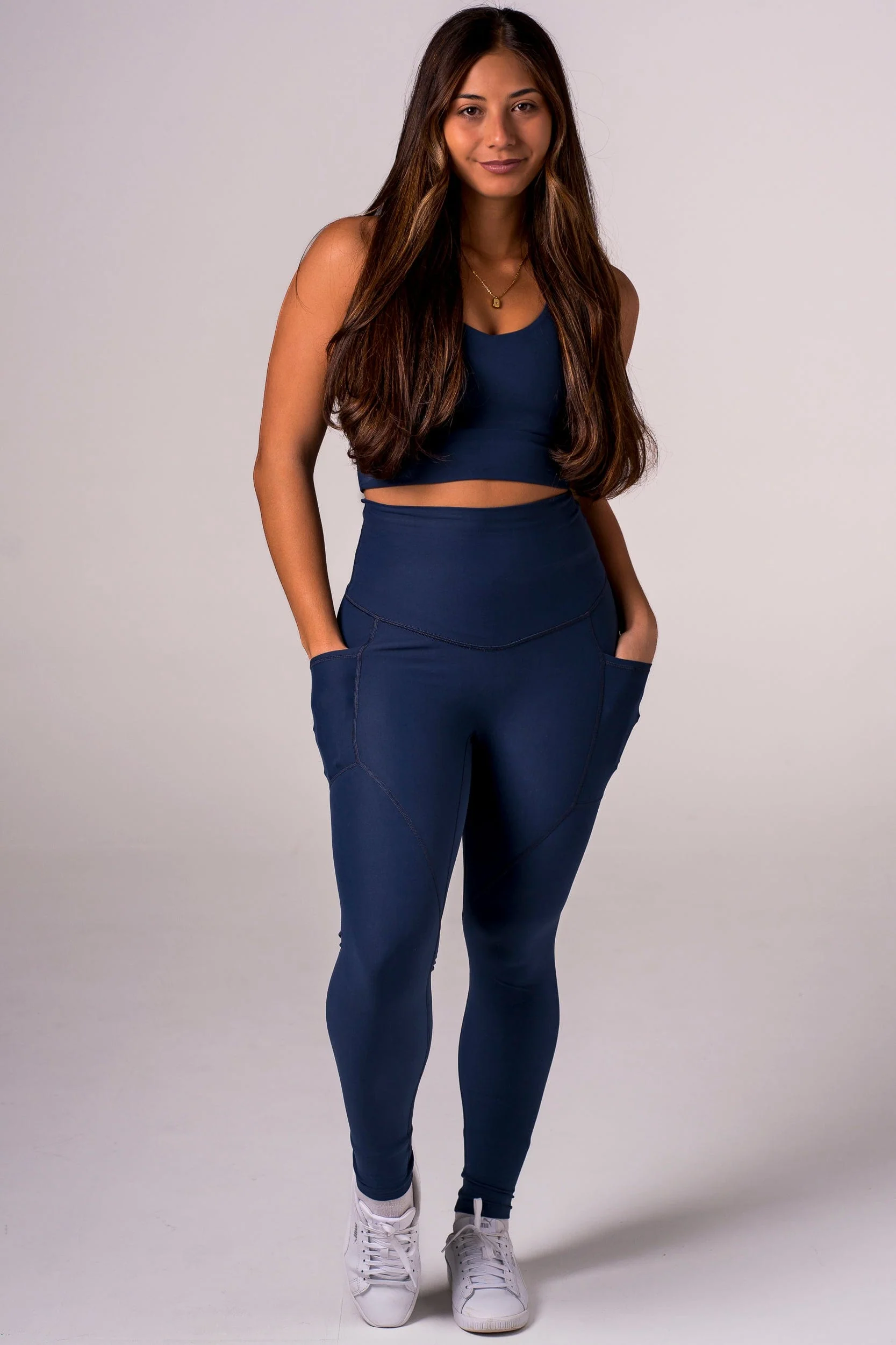 Midnight Dynamic High Waisted Pocket Shaper Ankle Biter Leggings - Image 4