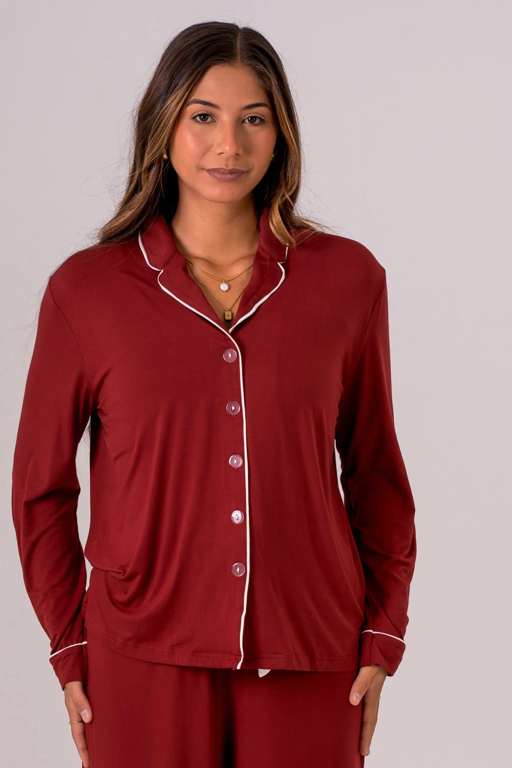 Ruby Bamboo Pyjama Long Sleeve Shirt - Image 7