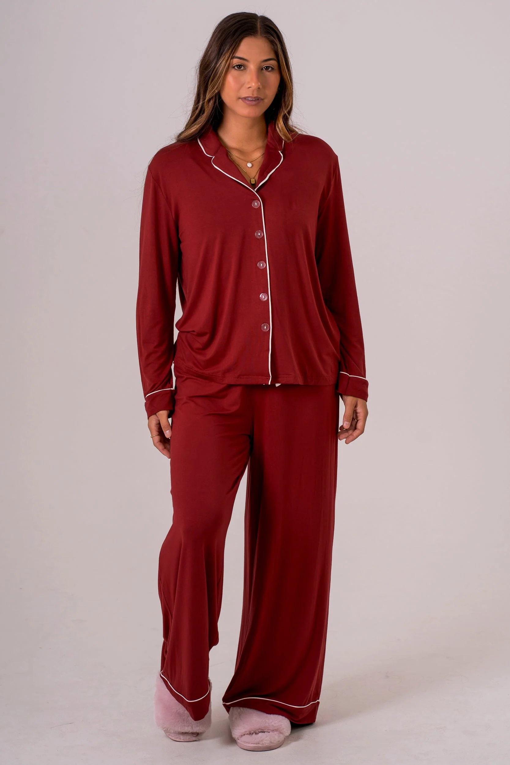 Ruby Bamboo Pyjama Long Sleeve Shirt - Image 9