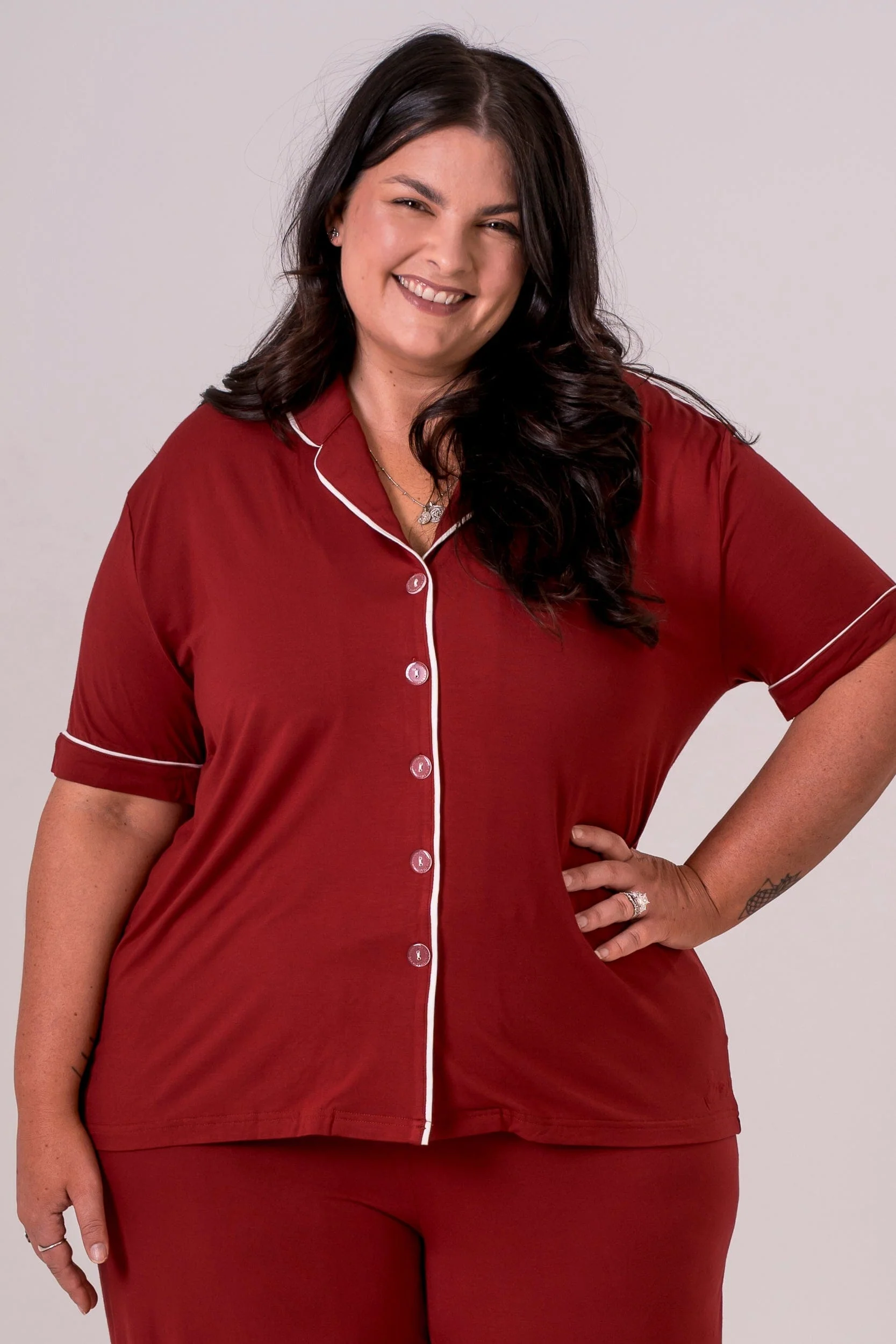 Ruby Bamboo Pyjama Shirt - Image 3