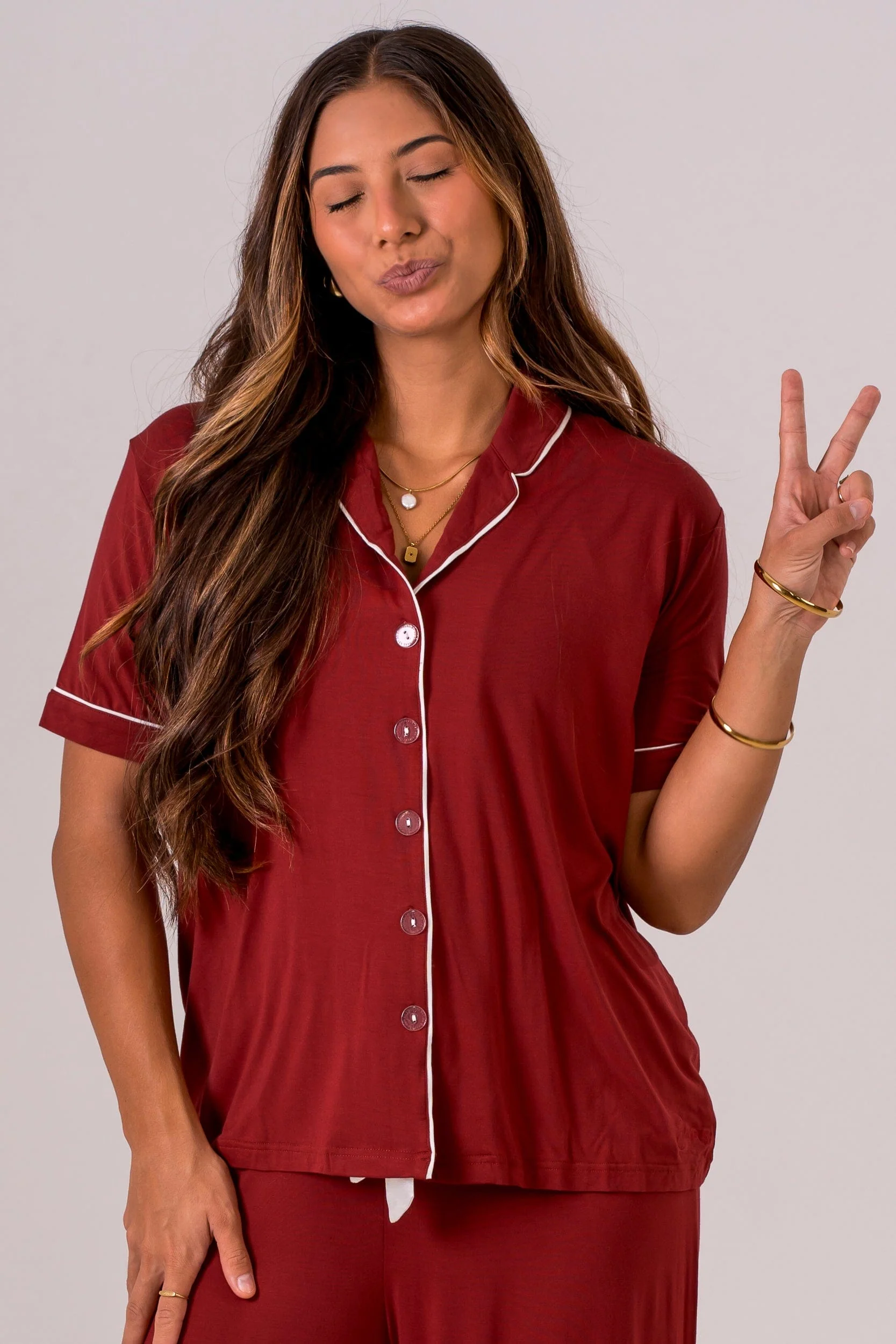 Ruby Bamboo Pyjama Shirt - Image 6
