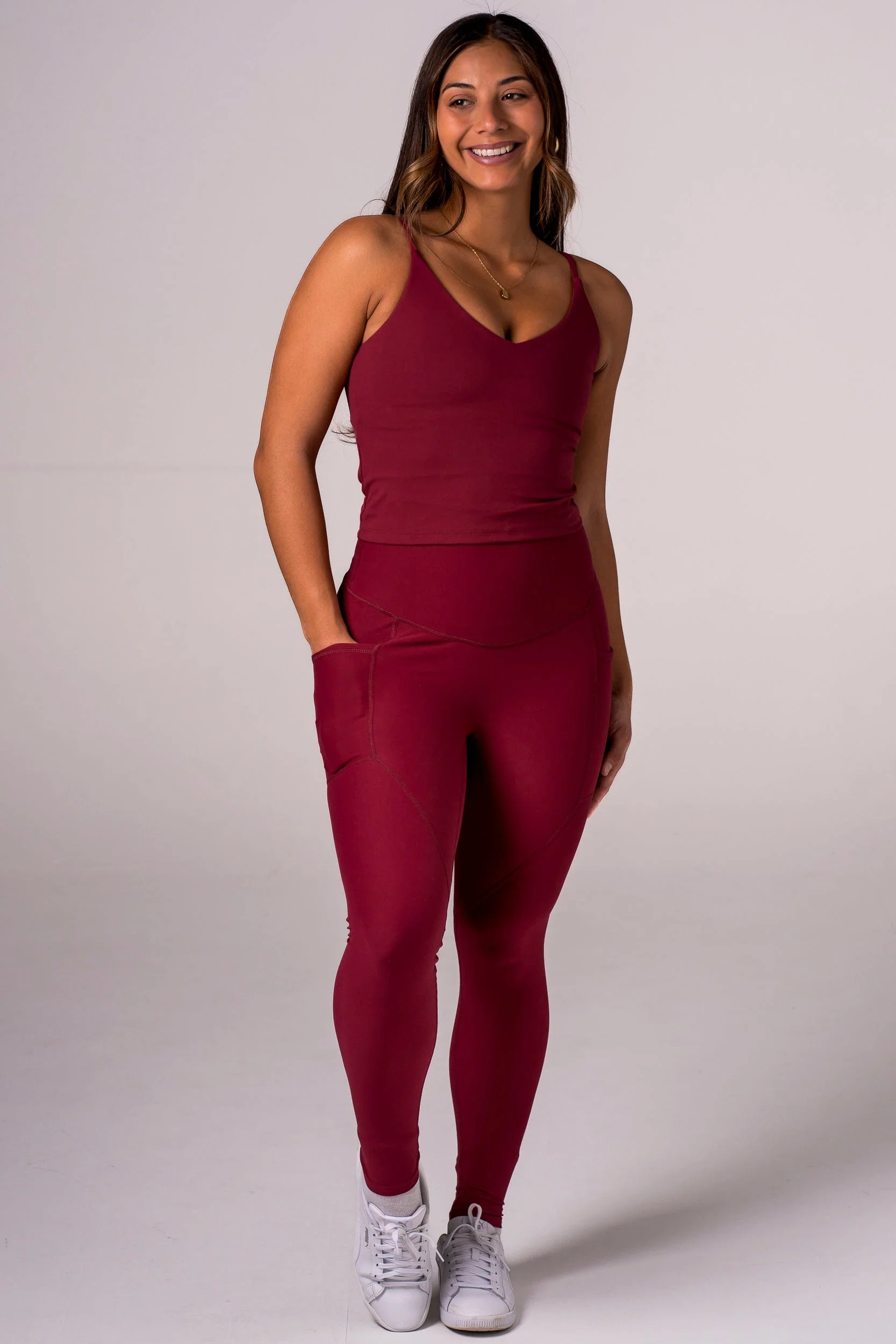 Scarlet Dynamic High Waisted Pocket Shaper Ankle Biter Leggings