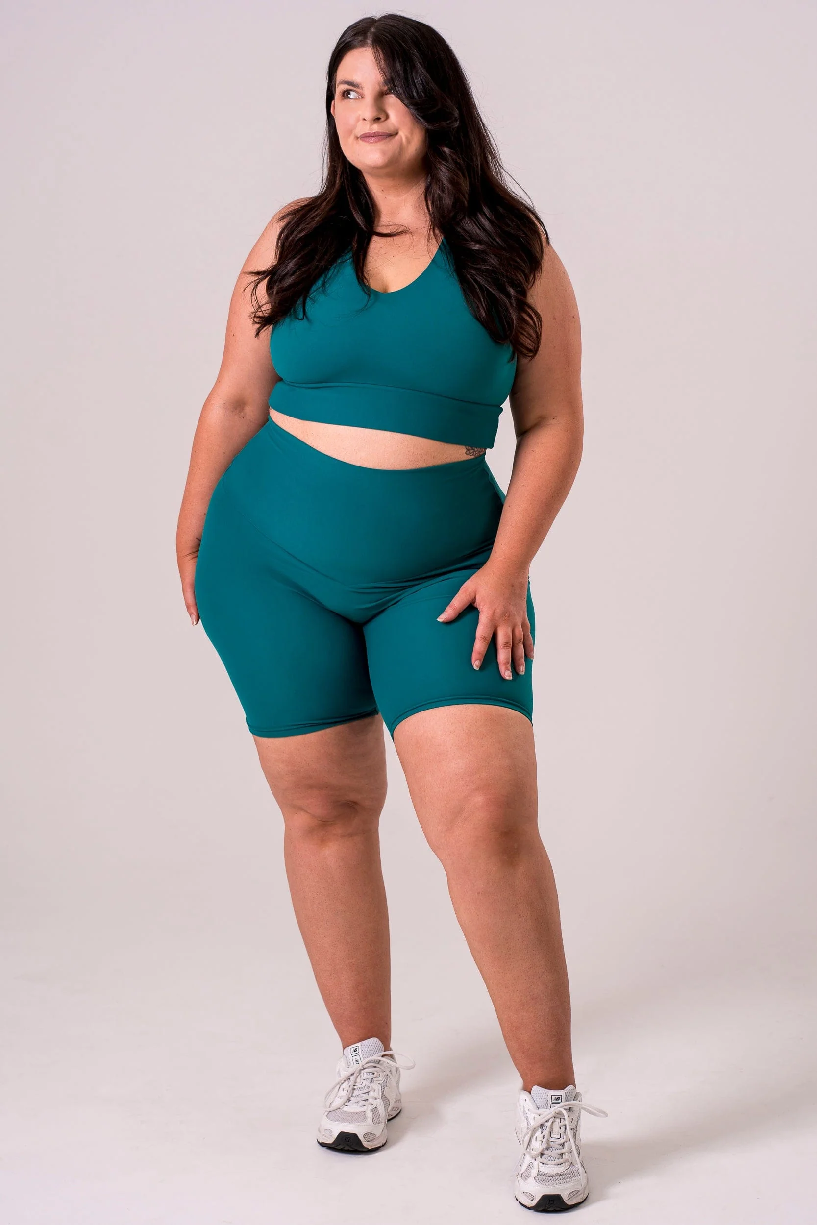 Teal Dynamic High Waisted Booty Shorts - Image 4