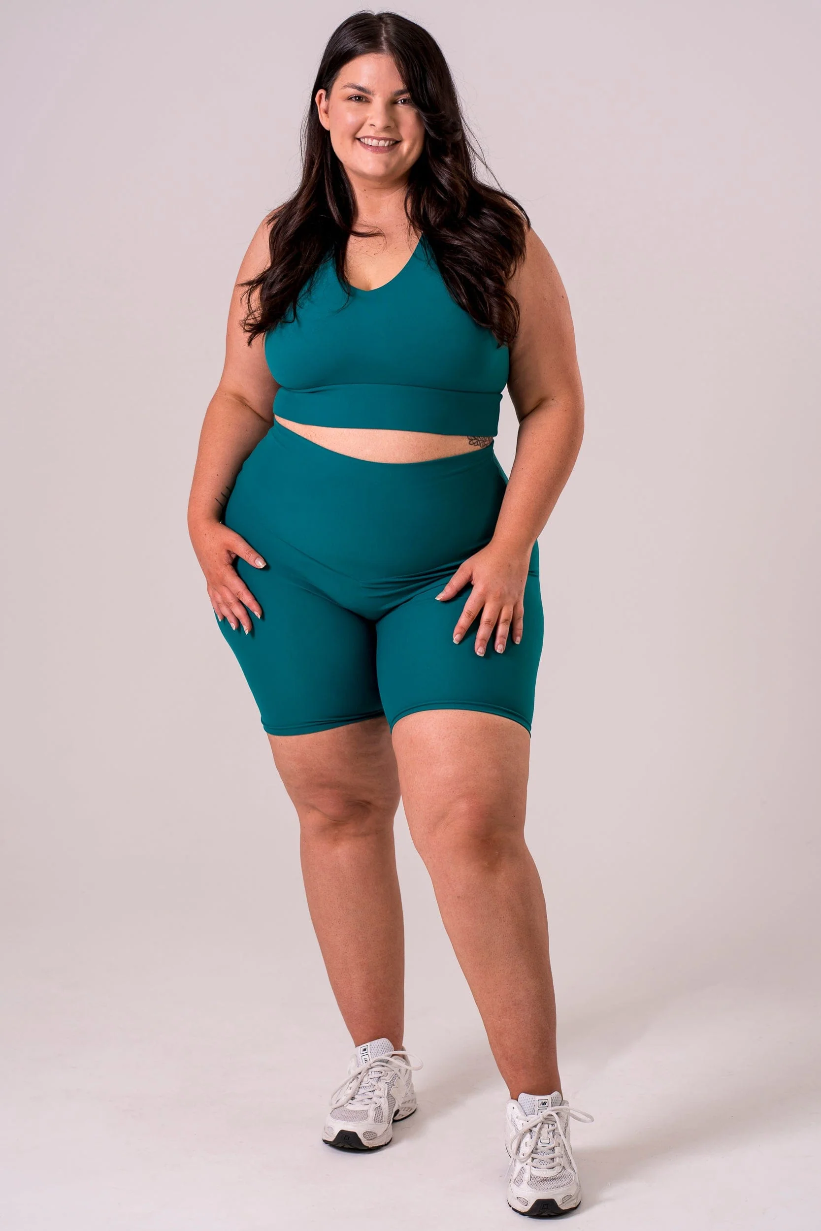 Teal Dynamic High Waisted Booty Shorts - Image 6