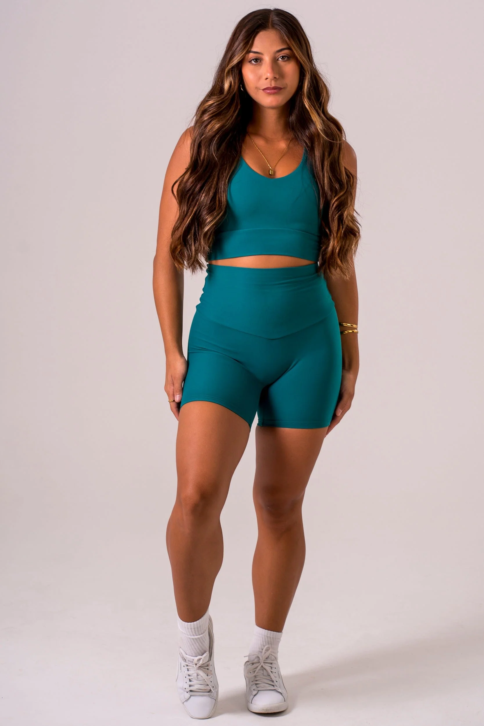 Teal Dynamic High Waisted Shorties - Image 3