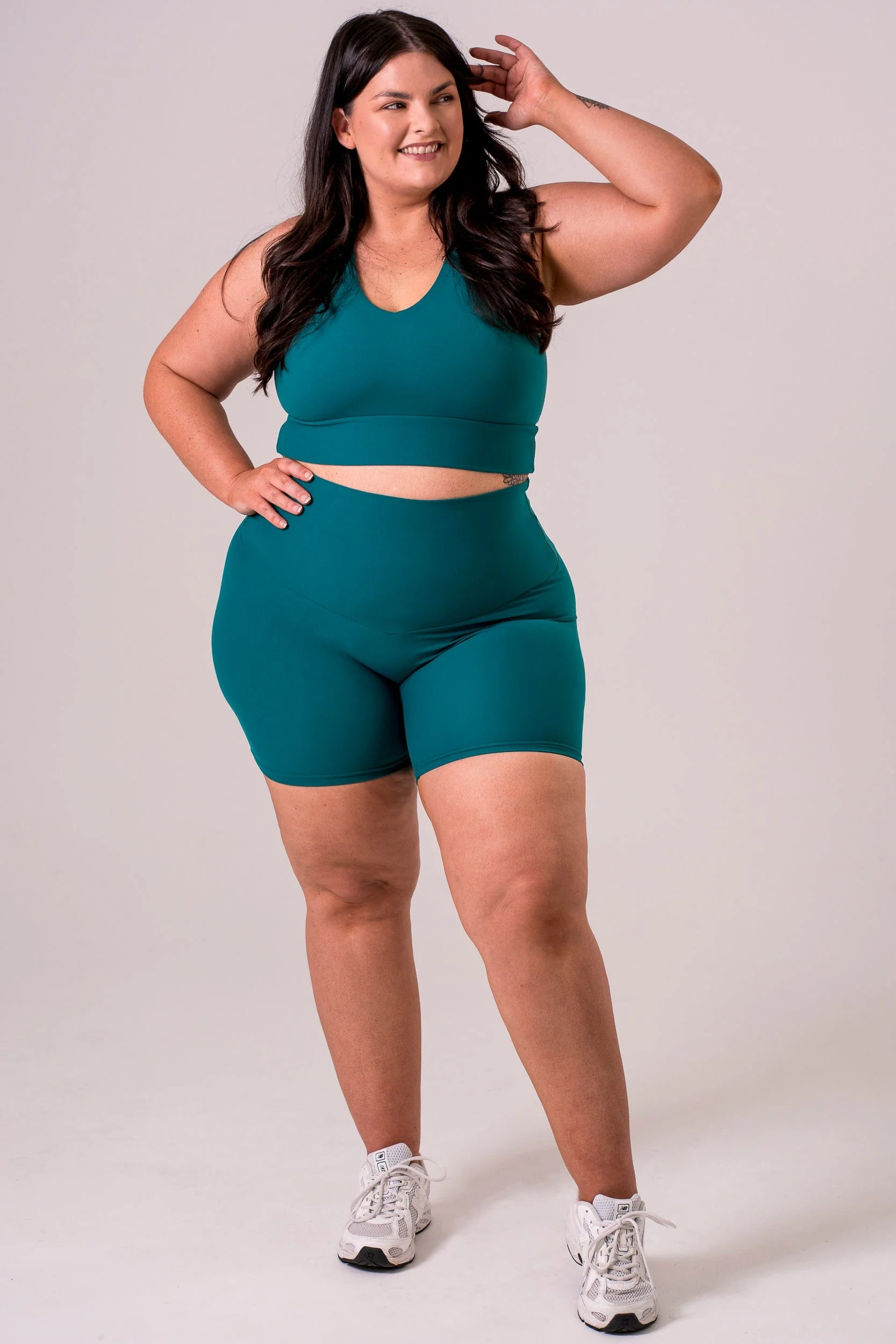 Teal Dynamic High Waisted Shorties - Image 4