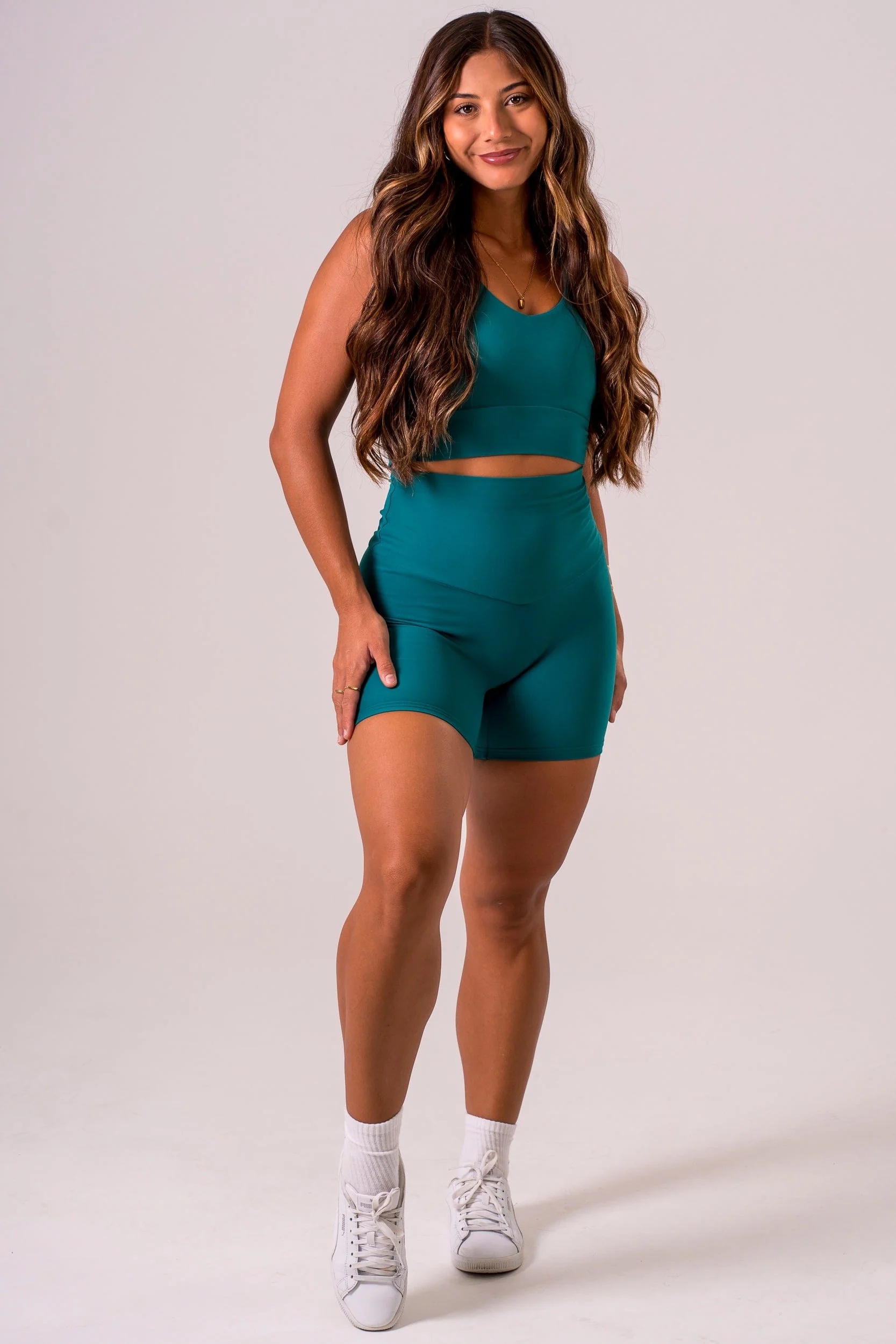 Teal Dynamic High Waisted Shorties - Image 6